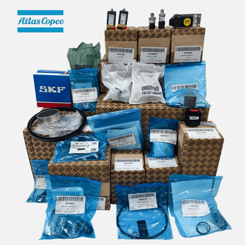 Запасные части для воздушного компрессора Atlas Copco, оригинальный масляный фильтр, воздушный фильтр, датчик давления, электромагнитный клапан, фильтрующий клапан, сервисный комплект