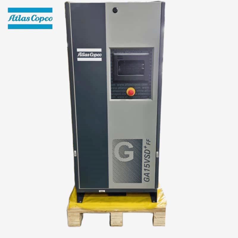 Atlas Copco GA15 VSD Plus FF 15 кВт, 20 л.с., винтовой воздушный компрессор с регулируемой скоростью и масляным впрыском, встроенная сушилка
