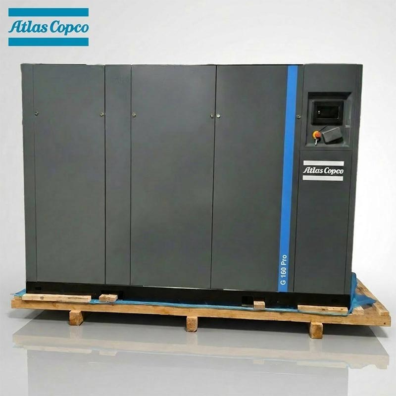 Atlas Copco GA160 Pro 160 кВт, 215 л.с., винтовой воздушный компрессор с масляным впрыском, 7,5, 10 бар, 1543 куб. футов в минуту