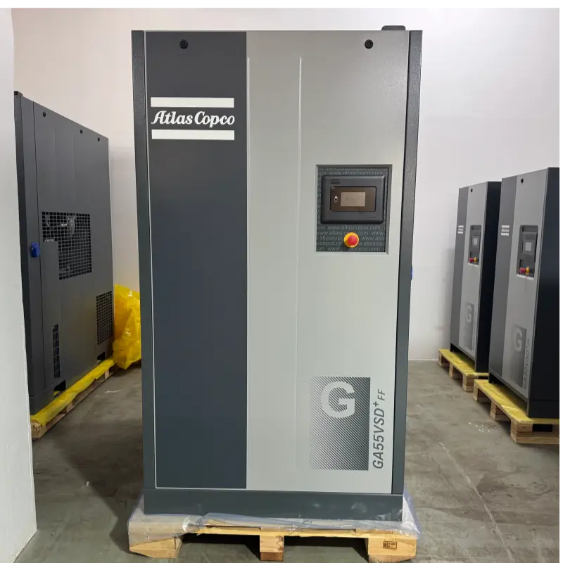 Atlas Copco GA55VSD+FF 55kW 75HP Винтовой воздушный компрессор с впрыском масла, оригинальный для промышленного применения