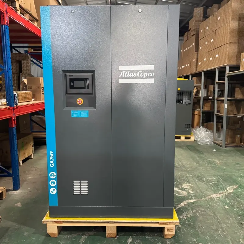 Оригинальный винтовой масляный компрессор Atlas Copco GA75FF, 75 кВт, 100 л.с.